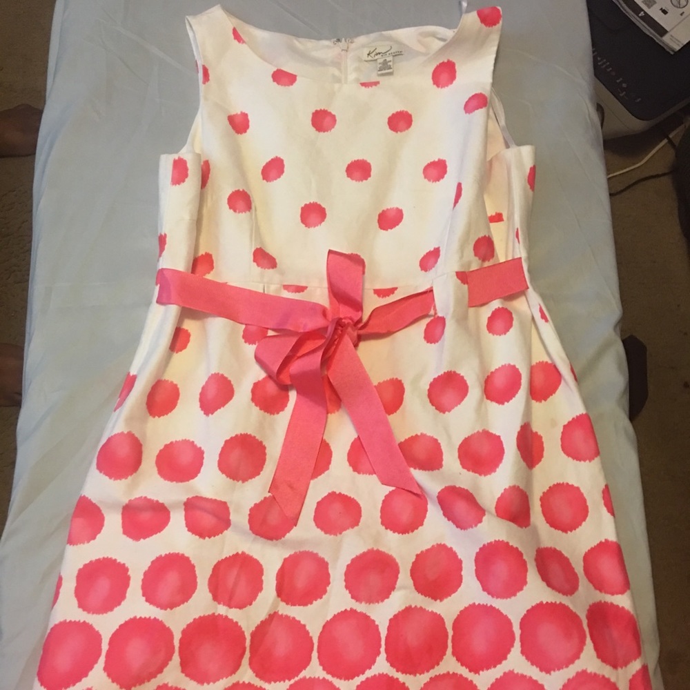Kim Roger’s polka dot dress